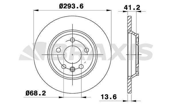 ARKA FREN DISK AYNASI SHARAN 2,8 V6 00>10 TRANSPORTER T4 1,9TD / 2,4D / 2,5 / 2,8 96>04 FORD GALAXY 2,8 V6 00>06 SEAT ALHAMBRA 1,9TD / 2,8 V6 00>06 