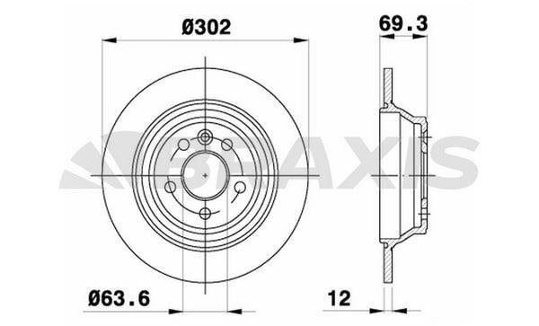 ARKA FREN DISK AYNASI VOLVO / V70 III D4 13> S80 II / 2.0 / 3.2 / 2.0TDI 08> XC70 06>