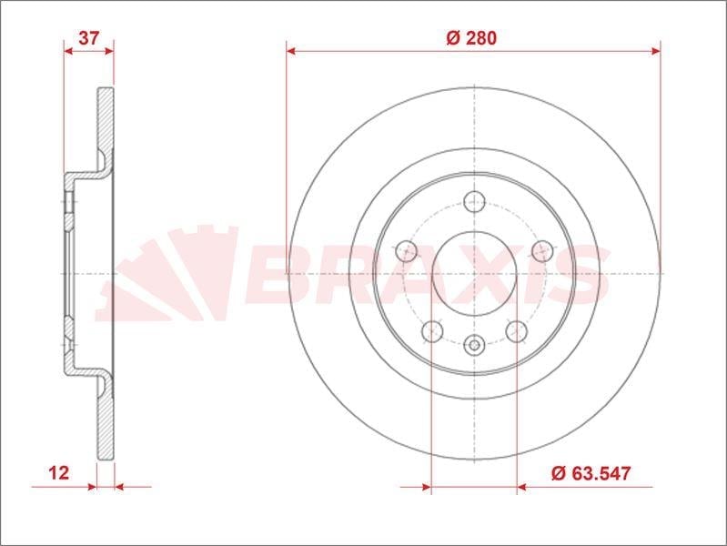 ARKA FREN DISKI VOLVO XC40 17 > 280mm