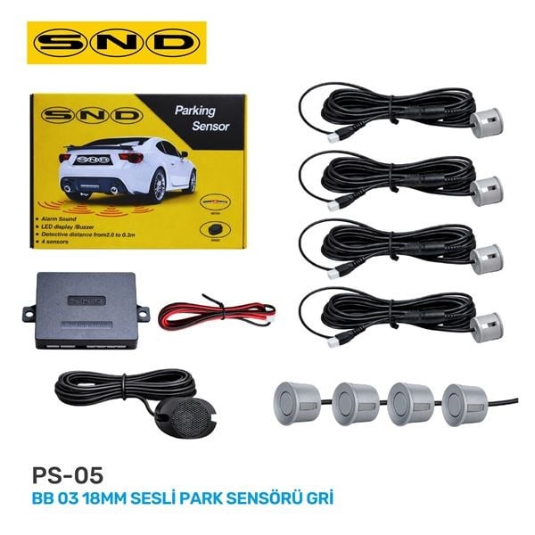 BB 03 18MM SESLİ PARK SENSÖRÜ GRİ