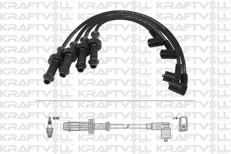 BUJI KABLO SETI PEUGEOT 106 306 PARTNER 1,4I XSARA 1,4I 1,6I SAXO 1,1I 1,2I 1,4I 1,6I 97> (SILIKON K