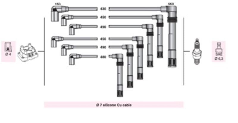 BUJI KABLOSU A4 A6 QUATTRO 2.4 30V A4 2.6 (AAU283)