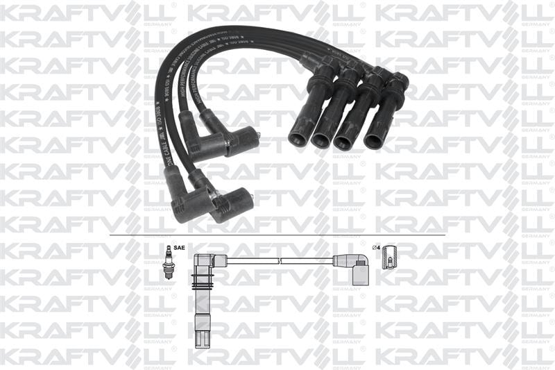 BUJI KABLOSU BORA-GOLF IV-POLO 1,4 16V 97-01 AXP-AKQ-AHW-APE-AHW-AUA (SILIKON KABLO)