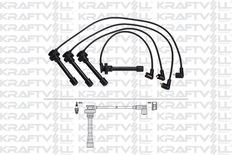 BUJI KABLOSU COLT IV 1,6 16V 94-96 GALANT V 1,8/2,0 16V 92-96 LANCER IV/V 1,6 16V 92-> (SILIKON KABL