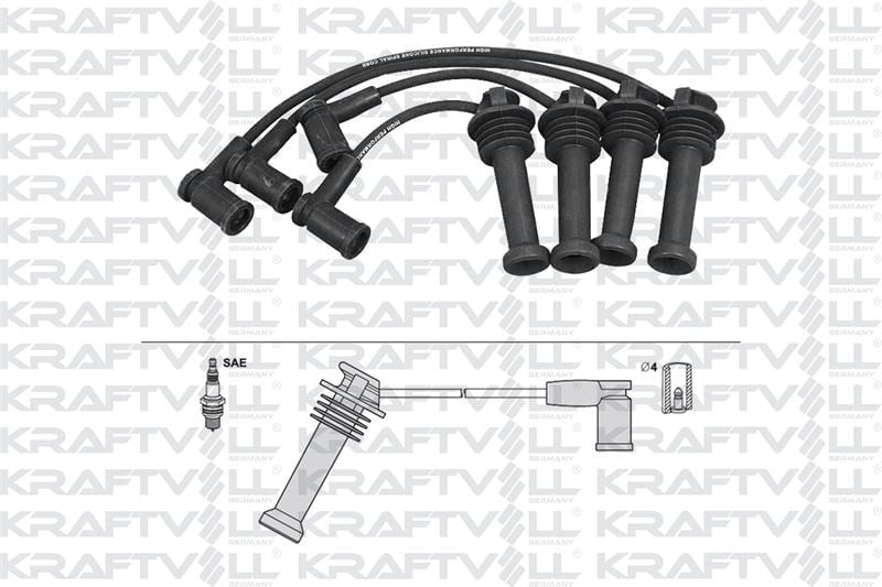 BUJI KABLOSU FUSION 01>12 FOCUS II 04>09 FOCUS II C MAX 03>07 PUMA 97>01 1,4 16V / 1,6 16V  (SILIKON