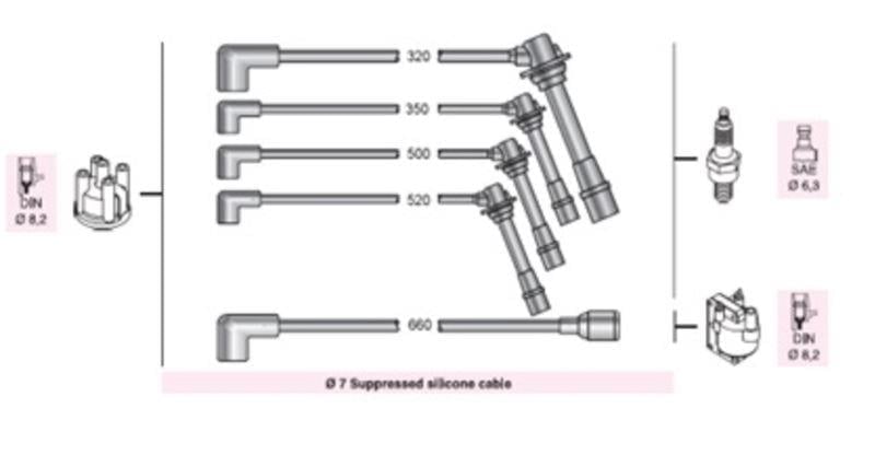 BUJI KABLOSU SEPHIA 1.5İ 1.6İ DOHC (AKI018)