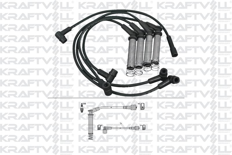 BUJI+BOBIN KABLO TAKIMI ASTRA F 1,8/2,0 8V 92-98 - VECTRA A 1,8/2,0 8V 88-95 (SILIKON KABLO)