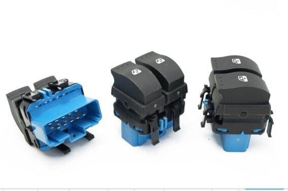 CAM AÇMA DÜĞMESİ RENAULT MASTER III SOL MAVİ SOKET İKİLİ