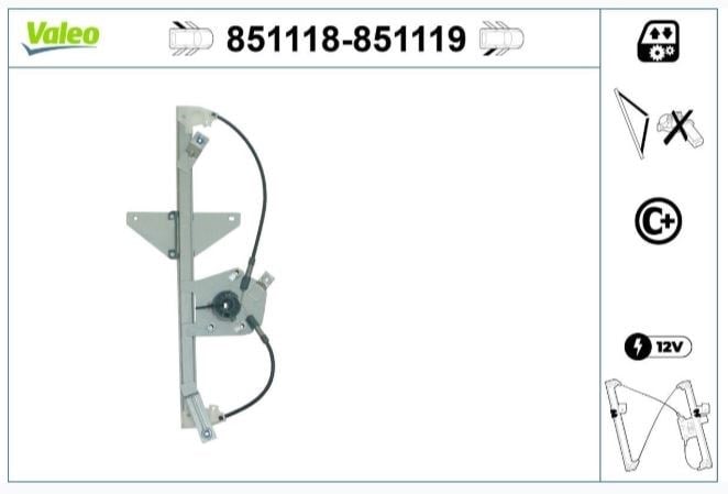 CAM MEKANİZMASI ARKA SAĞ PEUGEOT 5008 (11/2009>)