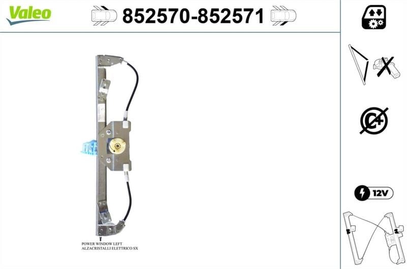 CAM MEKANİZMASI ÖN SAĞ FIAT PANDA