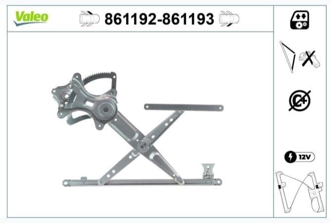 CAM MEKANİZMASI ÖN SAĞ MITSUBISHI LANCER VI