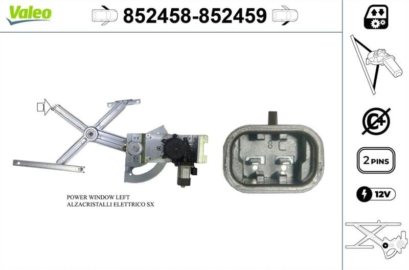 CAM MEKANİZMASI ÖN SOL OPEL COMBO