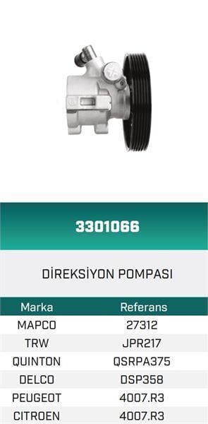 DİREKSİYON POMPASI HİDROLİK XSARA 1.8İ 16V-PEUGEOT 306 HATTAT/HEMA