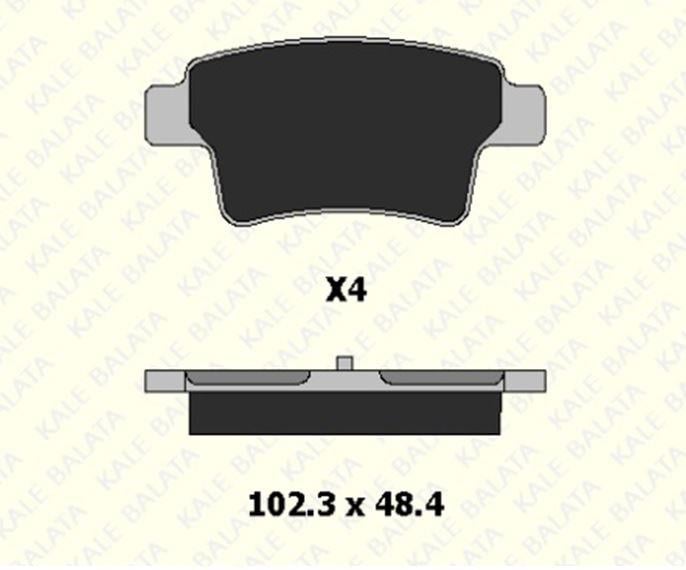 FREN BALATASI ARKA CITROEN C4 GRAND PICASSO 24540 164 04 ANS KD13 2454016404ANSKD13