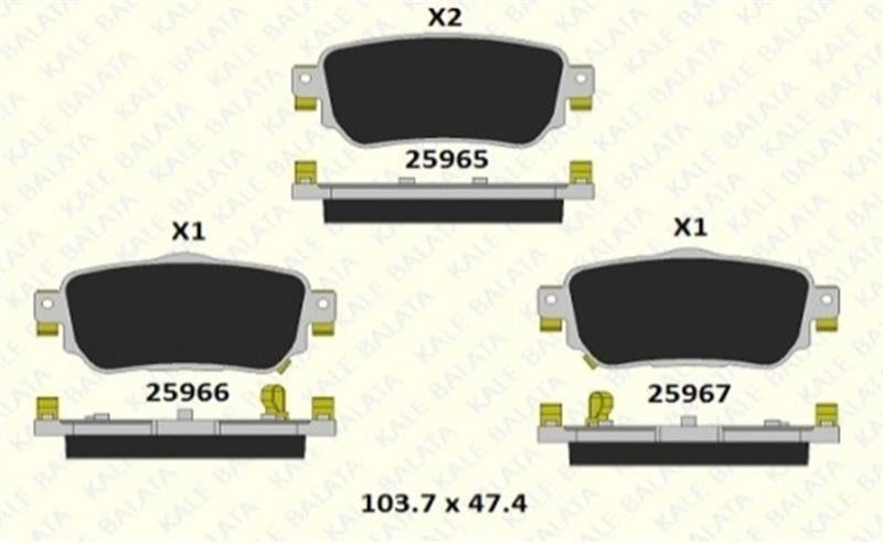 FREN BALATASI ARKA NISSAN QASHQAI II X-TRAIL 25965 151 05 ANS KD13 2596515105ANSKD13