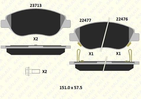 FREN BALATASI ÖN FIAT EGEA HATCHBACK SEDAN SW 22476 194 05 ANS KD13 2247619405ANSKD13