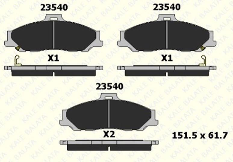 FREN BALATASI ÖN FORD RANGER 23540 173 14 ANS KD11