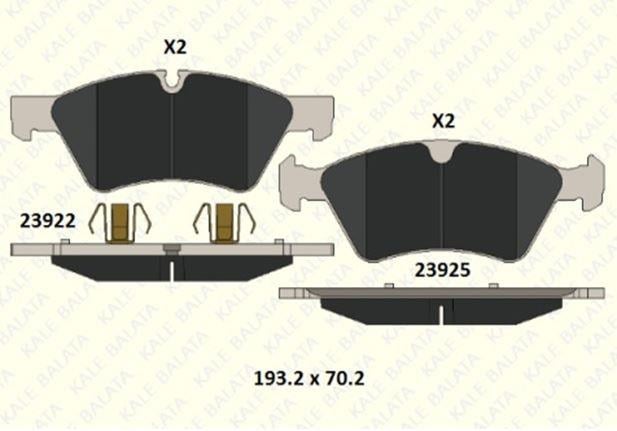 FREN BALATASI ÖN MERCEDES E SERİSİ (W211) E SERİSİ T-MODEL G SERİSİ (W463) GL SERİSİ (X164) M SERİSİ (W164) R SERİSİ (W251 V251) 23922 210 05 MSH KD11 2392221005MSHKD11