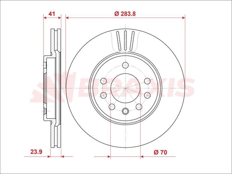 FREN DISKI ON HAVALI CALIBRA A 2.0 TURBO 4×4, 2,5I V6 (1992 07 / 97) VECTRA A 2.5 V6 93 11 / 95