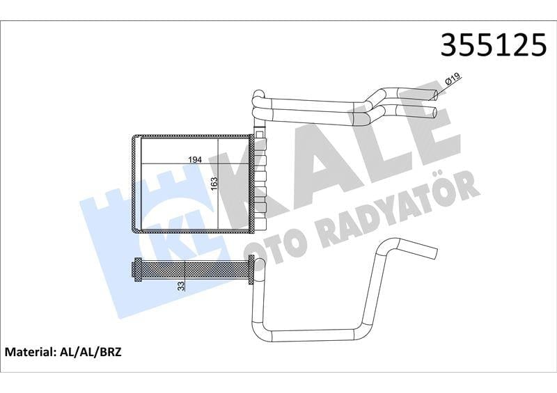 KALORİFER RADYATÖRÜ FORD C-MAX / FOCUS III / TRANS IT / TOURNEO CONNECT