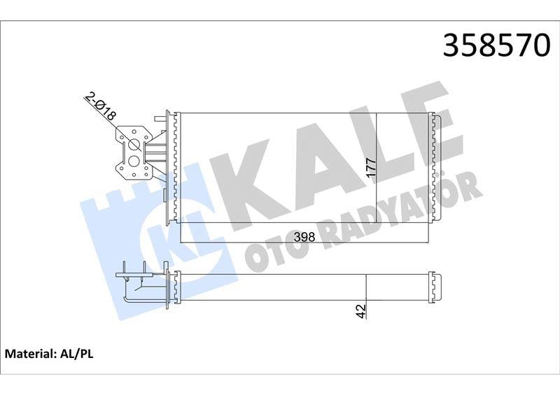 KALORİFER RADYATÖRÜ IVECO EUROSTAR LD / EUROTECH M P / EUROTECH MT / EUROTRAKKER MP