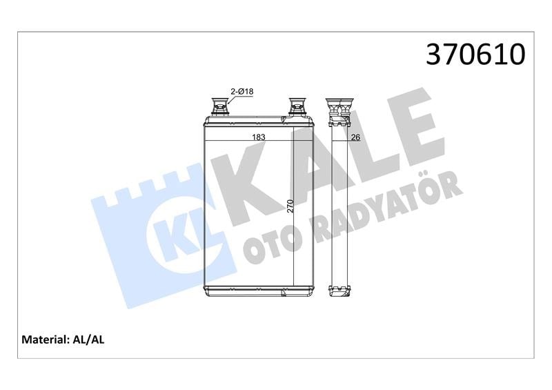 KALORİFER RADYATÖRÜ MERCEDES BENZ S-CLASS W221 05< 13 C216 06<13 BRAZING AL/AL 26MM AL/AL 26 MM