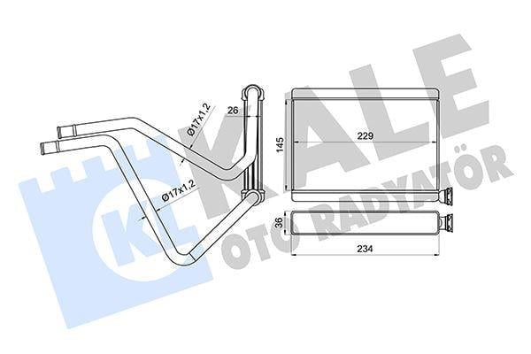 KALORİFER RADYATÖRÜ TOYOTA CAMRY V30 01<06 - LEXUS ES 300/330 04<08 BORULU [BRAZING AL/AL] [145X229X26]