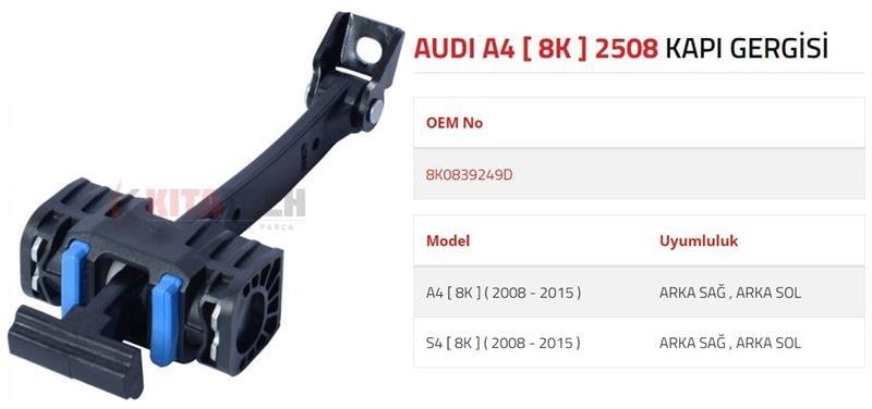 KAPI GERGİSİ A4  S4 2012-2015 ARKA 2012-2015