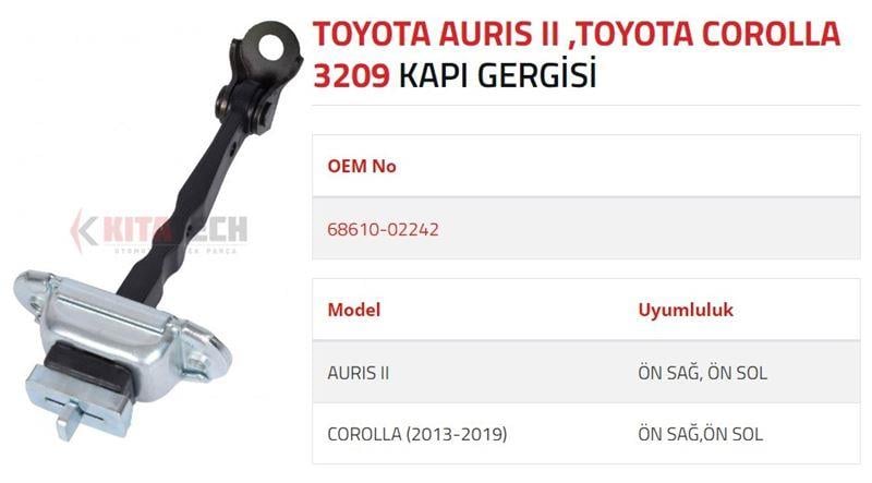 KAPI GERGİSİ COROLLA AURIS II ÖN 2013-2019