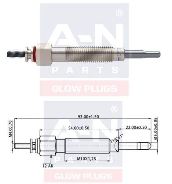 KIZDIRMA BUJİSİ 6V MITSUBISHI GALANT 1.8 /84-92MITSUBISHI LANCER 1.8 /84-93MITSUBISHI PAJERO 2.3-2.5D MD014997