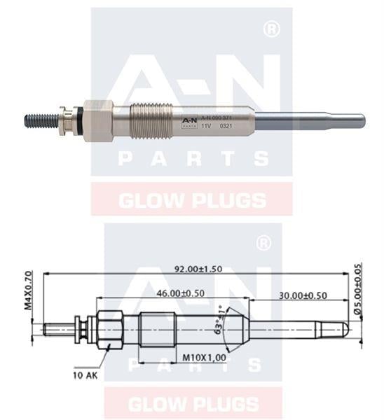 KIZDIRMA BUJİSİ ECO 11V TOYOTA COROLLA Compact 1.9 D TOYOTA COROLLA Wagon 1.9 D SU00100351 GN016 0100226371 GLP004 0250202020 DP10  Y503J B087 ET1-A-N-090 371