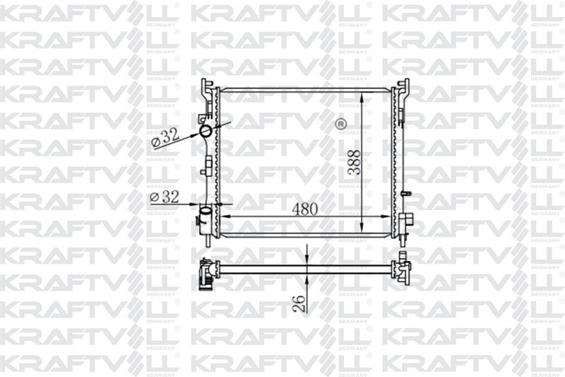 MOTOR RADYATOR CLIO II THALIA 1,5DCI 09> MEKANIK KLIMALI (480*414*34) (MT)