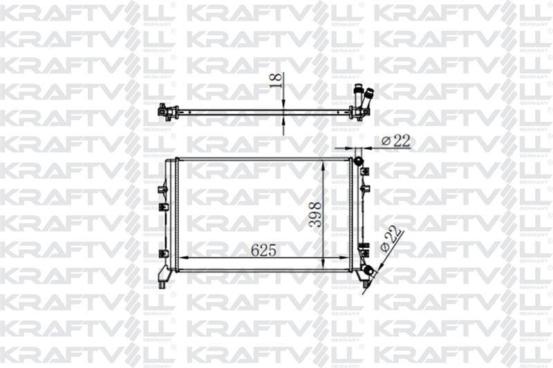MOTOR RADYATORU GOLF V VI OCTAVIA A3 RAPID SUPERB 1,2 / 1,4TSI 07> (627*396*23) (MT)