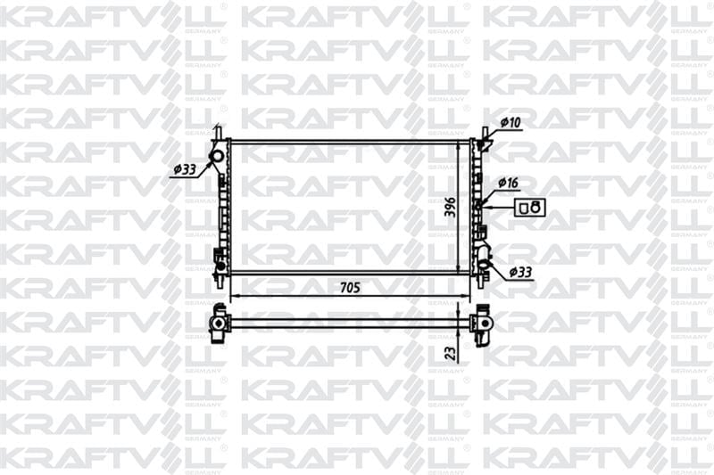 MOTOR SU RADYATORU CONNECT 1,8TDCI 75PS / 90PS / 110PS 02 /> KLIMALI (2 SIRA AL+PL) (705*396*23)