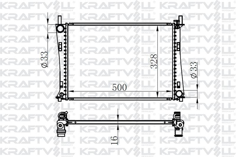 MOTOR SU RADYATORU FIESTA V FUSION 01>08 1,25 1,4 16V / 1,6 16V MAZDA II 1,4 16V / 1,6 16V 02 > BRAZING > OLCU: (500×358×16)
