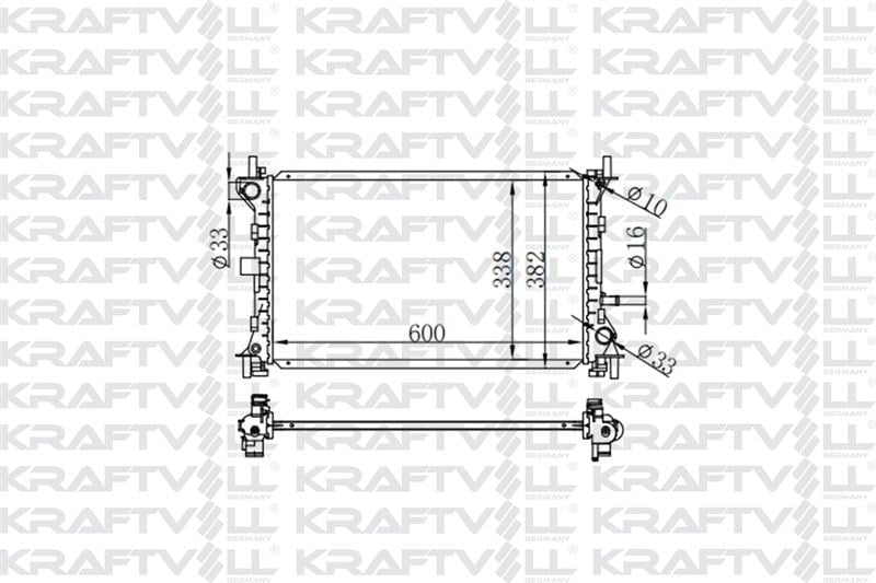 MOTOR SU RADYATORU FOCUS 1,6 16V / 2,0 16V (98 04) (600*338*26) BRAZING (MT)