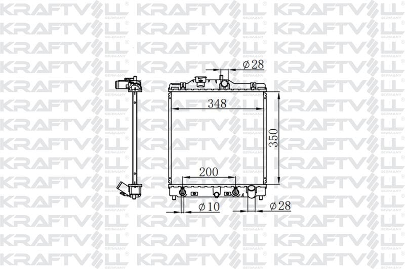MOTOR SU RADYATORU HONDA CIVIC 1992-2000 (350*359*23) MANUEL VITES