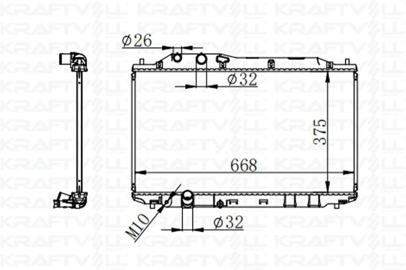 MOTOR SU RADYATORU HONDA CIVIC SEDAN 2006 2012 DUZ VITES (375X678X16)