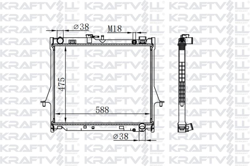 MOTOR SU RADYATORU ISUZU D-MAX 04>12 (MANUEL VITES) (475X588X26)
