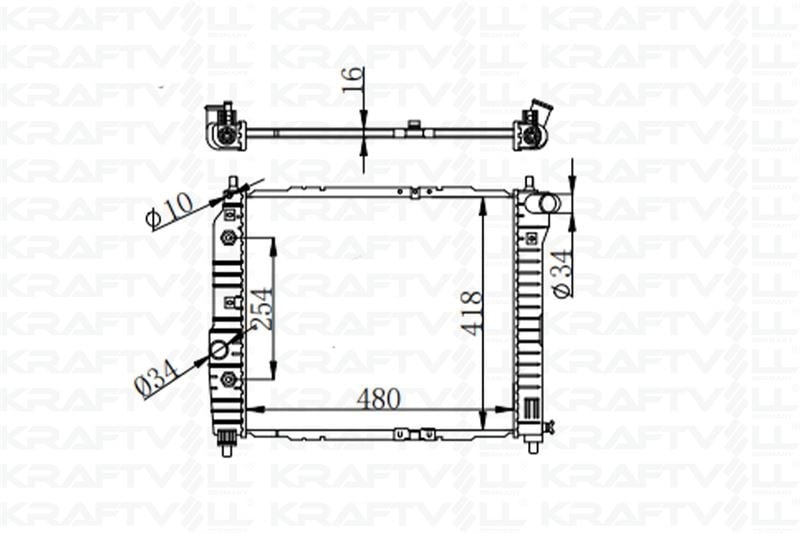 MOTOR SU RADYATORU M.T AVEO KALOS 1,2 1,4 T200 T250 T255 (480X418X16)