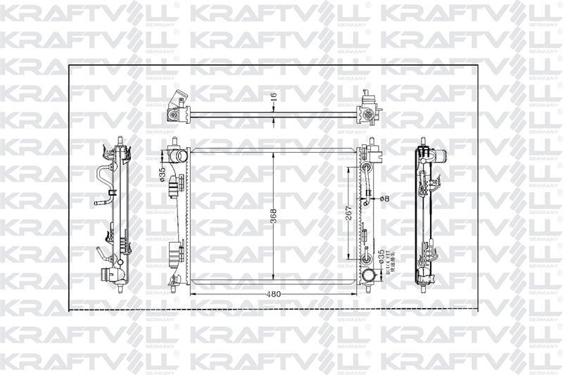 MOTOR SU RADYATORU MAVI I20 RIO 1.6 DIZEL 2011> OTOMATIK VITES