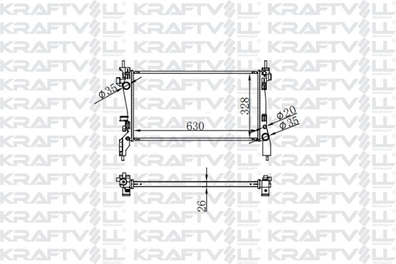 MOTOR SU RADYATORU NEMO BIPPER 1,3HDI 16V 75CV 12> FIORINO 1,3JTD 07> (1 SIRA ALB SISTEM) (630*328*2