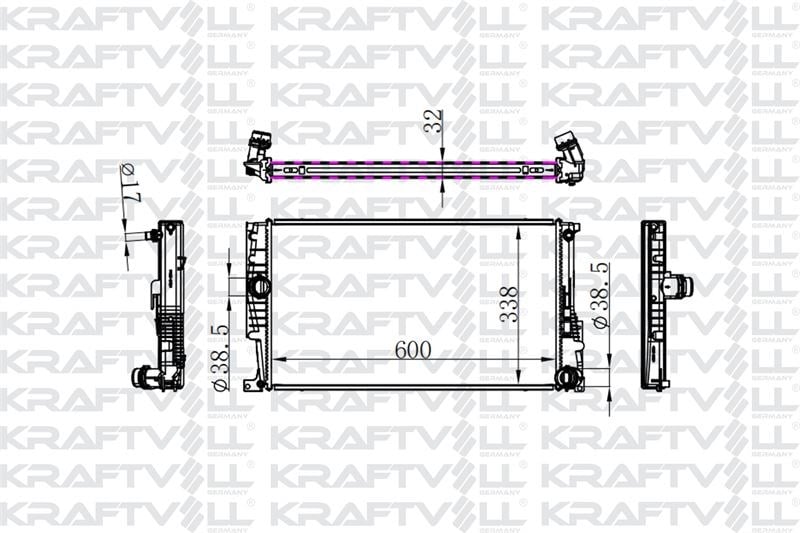 MOTOR SU RADYATORU OTM/SANZ BMW N47 N13 B47 F30 F20 F22 F32 F34 F36