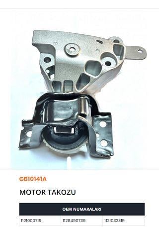MOTOR TAKOZU DACİA DUSTER 4×4 2.0 16V