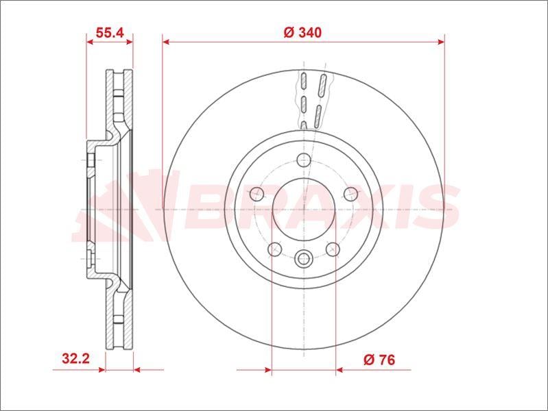 ON FREN AYNASI (DISK) (340x32,5) TRANSPORTER T6 T7 10>19 HAVALI