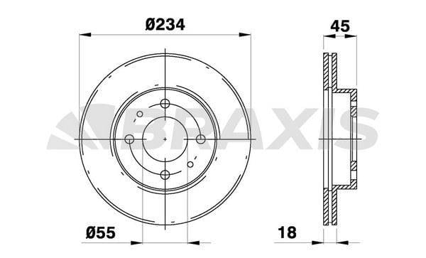 ON FREN AYNASI HAVALI MAZDA 323 89-96 MAZDA 121 1.1 / 1.3 16V / 1.5I 16V 91-96 (235MM)