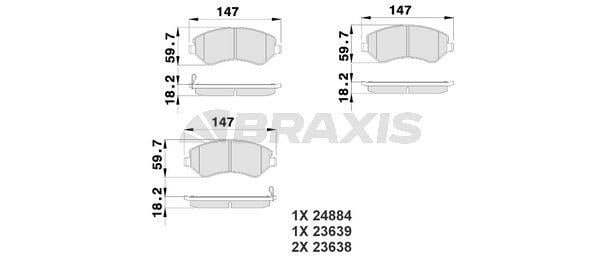ON FREN BALATASI CHRYSLER VOYAGER III IV (RG,RS) 95>08 DODGE CARAVAN 95>01 JEEP CHEROKEE (KJ) 01>08