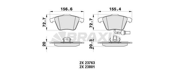 ON FREN BALATASI FISLI A6 4F2 3.2FSI / 4.2 QUATTRO 05 / 04> A6 AVANT (4F5) 3.2FSI / 4.2 QUATTRO 03 / 05>