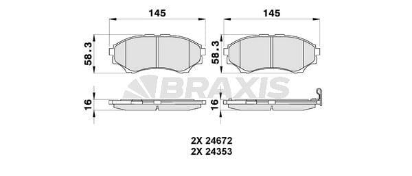 ON FREN BALATASI MAZDA 4X4 B 2500 RANGER 02>06 2,5TD / 3,0TD 06>12