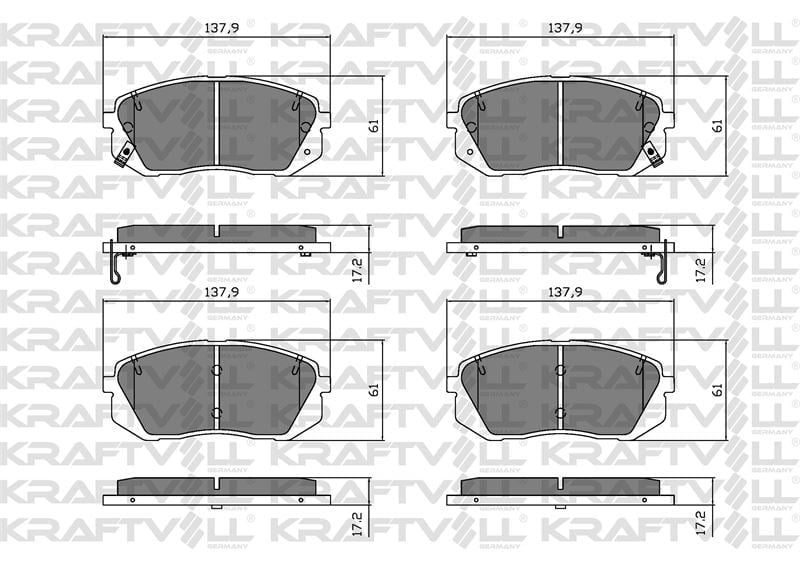 ON FREN BALATASI PREMIUM HYUNDAI TUCSON 2015-> IX35 10-> SONATA 2014-> I40 11-> KONA 1.6 T-GDI 2016-